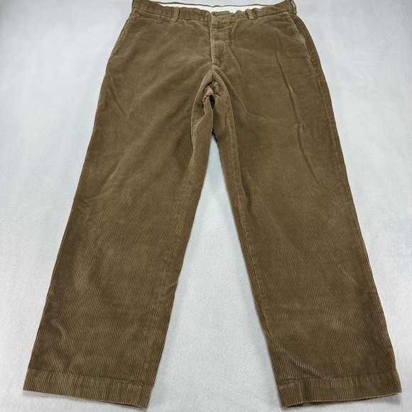 Brooks Brothers Hudson Pants Men's 36x30 Brown Corduroy Classic Fit‎ Casual - Picture 2 of 12